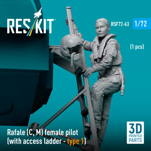 Reskit Rafale (C, M) female pilot (1 pcs) (3D Printed) (1/72)