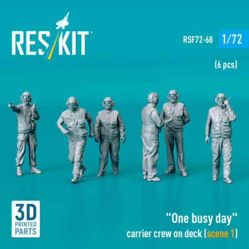 Reskit "One busy day" carrier crew on deck (scene 1) (3D Printed) (1/72)