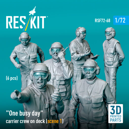 Reskit "One busy day" carrier crew on deck (scene 1) (3D Printed) (1/72) - Image 3