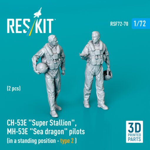 Reskit CH-53E "Super Stallion", MH-53E "Sea dragon" pilots (in a standing position - type 2) (3D Printed) (1/72)