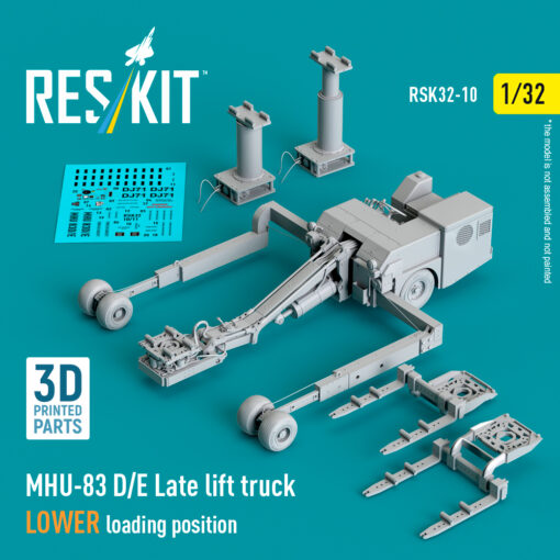 ResKit MHU-83 D/E Late lift truck LOWER loading position (3D Printed model kit) (1/32) RSK32-0010 - Image 3