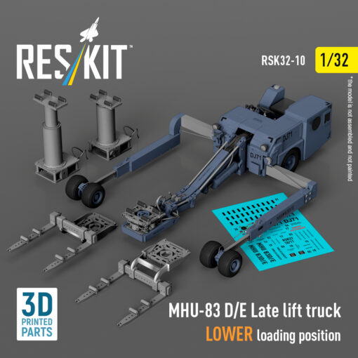 ResKit MHU-83 D/E Late lift truck LOWER loading position (3D Printed model kit) (1/32) RSK32-0010 - Image 4