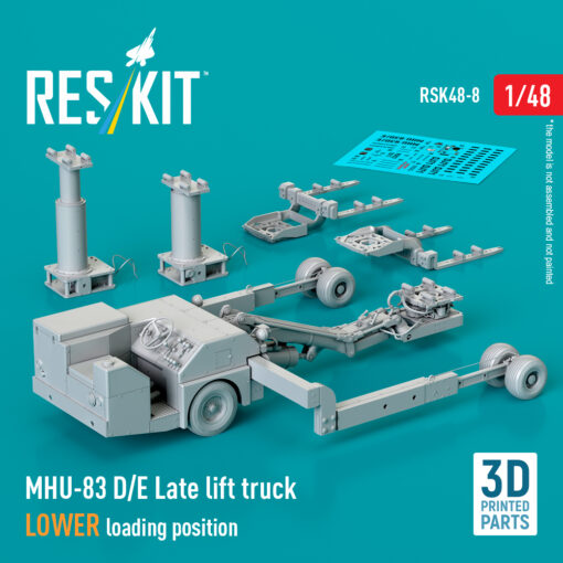 ResKit MHU-83 D/E Late lift truck LOWER loading position (3D Printed model kit) (1/48) RSK48-0008 - Image 2