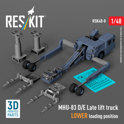 ResKit MHU-83 D/E Late lift truck LOWER loading position (3D Printed model kit) (1/48) RSK48-0008 - Image 4