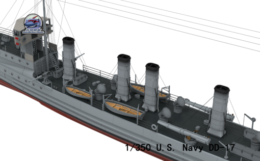 ChuanYu Model 1/350 USS Smith DD-17 - Image 6