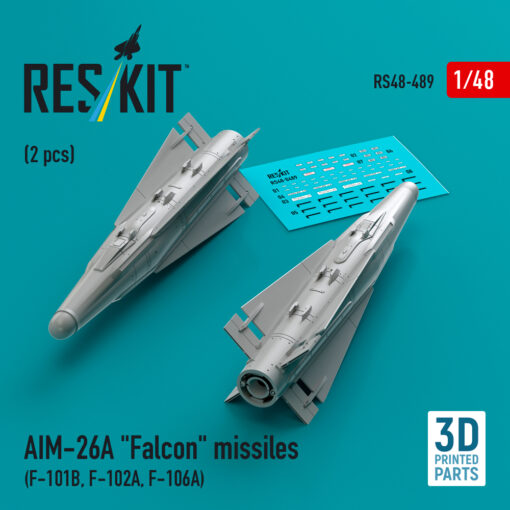 Reskit AIM-26A "Falcon" missiles (2 pcs) (3D Printed) (1/48) RS48-0489