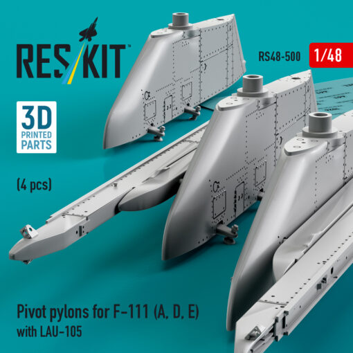 Reskit Pivot pylons for F-111 (A, D, E) with LAU-105 (3D Printed) (1/48) RS48-0500 - Image 2