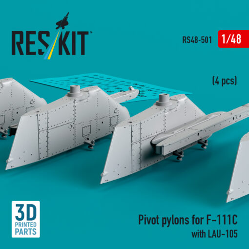 Reskit Pivot pylons for F-111C with LAU-105 (4 pcs) (1/48) RS48-0501 - Image 2