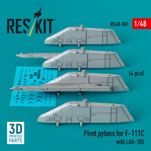 Reskit Pivot pylons for F-111C with LAU-105 (4 pcs) (1/48) RS48-0501 - Image 3