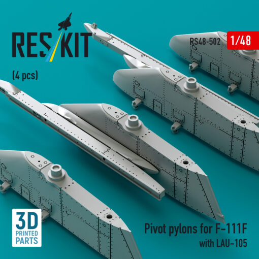 Reskit Pivot pylons for F-111F with LAU-105 (4 pcs) (1/48) RS48-0502 - Image 2