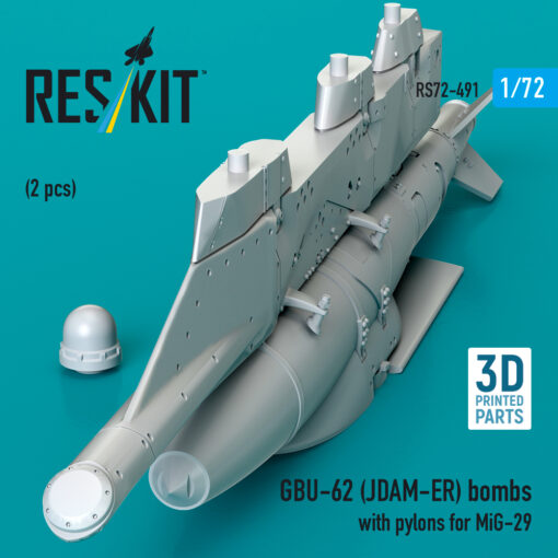 Reskit GBU-62 (JDAM-ER) bombs with pylons for MiG-29 "Fulcrum" (3D Printed) (1/72) RS72-0491 - Image 2