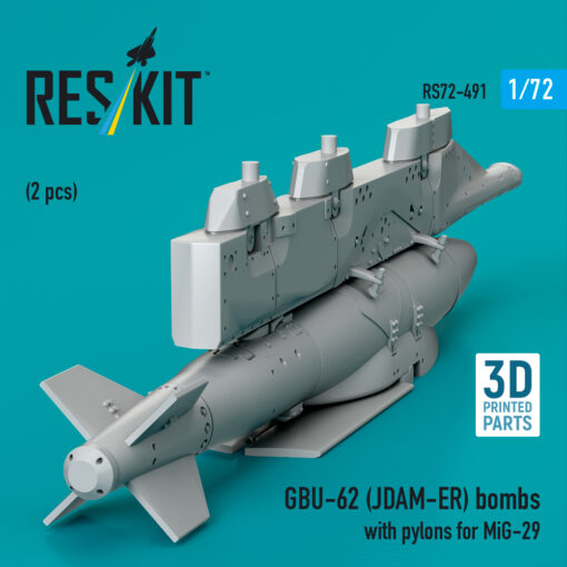 Reskit GBU-62 (JDAM-ER) bombs with pylons for MiG-29 "Fulcrum" (3D Printed) (1/72) RS72-0491 - Image 3