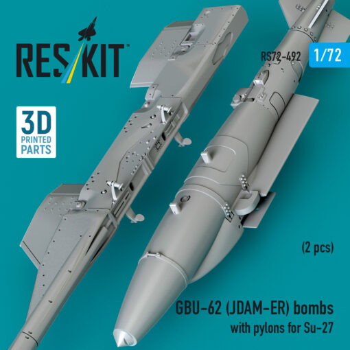 Reskit GBU-62 (JDAM-ER) bombs with pylons for Su-27 "Flanker" (3D Printed) (1/72) RS72-0492 - Image 3