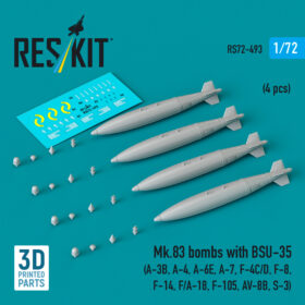 Reskit Mk.83 bombs with BSU-35 (4 pcs) (3D printed) (1/72) RS72-0493