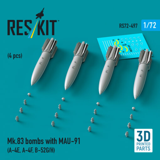 Reskit Mk.83 bombs with MAU-91 (4 pcs) (3D printed) (1/72) RS72-0497