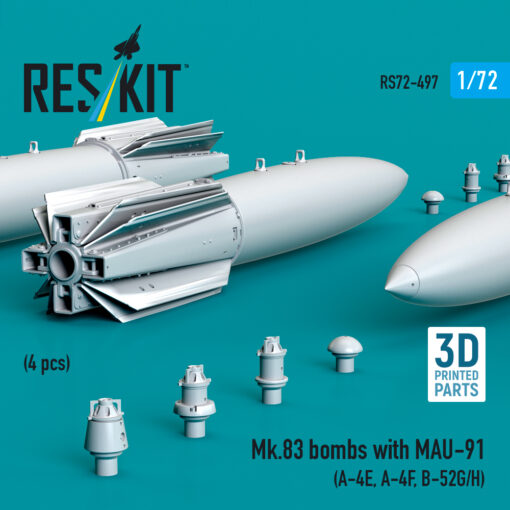 Reskit Mk.83 bombs with MAU-91 (4 pcs) (3D printed) (1/72) RS72-0497 - Image 2