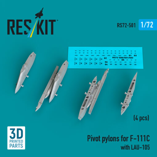 Reskit Pivot pylons for F-111C with LAU-105 (4 pcs) RS72-0501