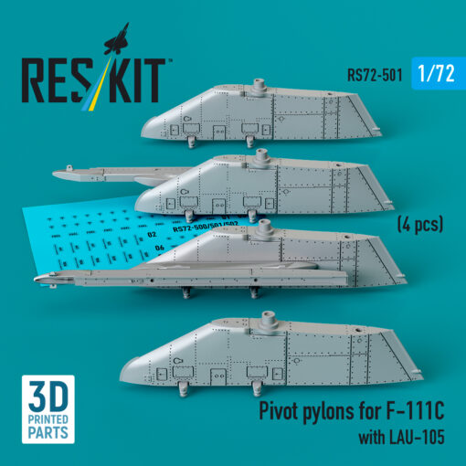 Reskit Pivot pylons for F-111C with LAU-105 (4 pcs) RS72-0501 - Image 3