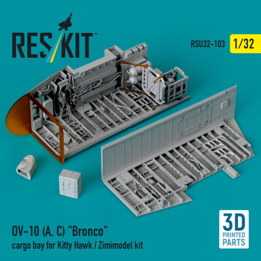 Reskit OV-10 (A, C) "Bronco" cargo bay for Kitty Hawk / Zimimodel kit (1/32) RSU32-0103