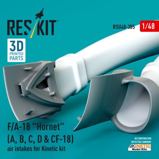 Reskit F/A-18 "Hornet" (A, B, C, D & CF-18) air intakes for Kinetic kit (1/48) RSU48-0385 - Image 2