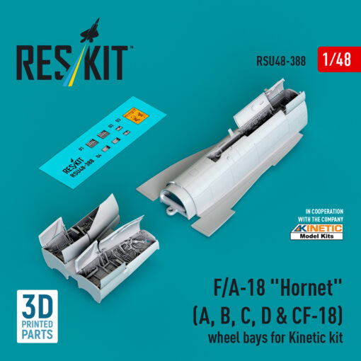 Reskit F/A-18 "Hornet" (A, B, C, D & CF-18) wheel bays for Kinetic kit (1/48) RSU48-0388 - Image 2