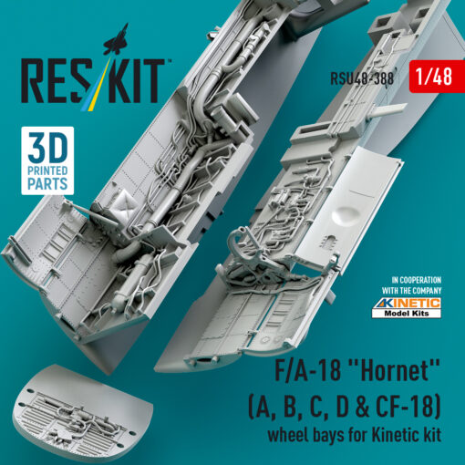 Reskit F/A-18 "Hornet" (A, B, C, D & CF-18) wheel bays for Kinetic kit (1/48) RSU48-0388 - Image 3