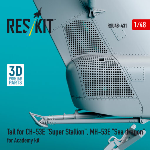 Reskit Tail for CH-53E "Super Stallion", MH-53E "Sea dragon" for Academy kit (3D printed) RSU48-0431 - Image 3