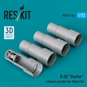 Reskit B-58 "Hustler" exhaust nozzles for Italeri kit (3D Printed) RSU72-0146