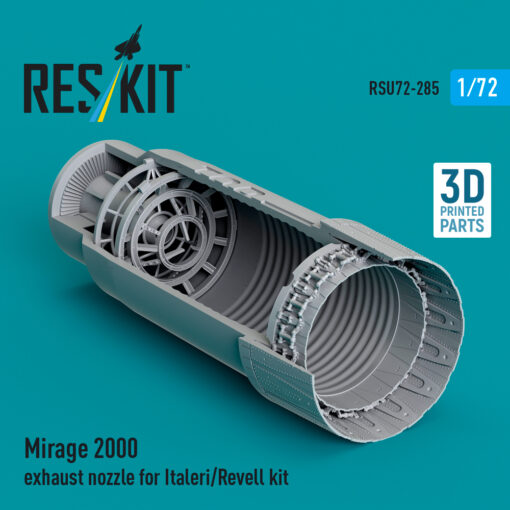 Reskit Mirage 2000 exhaust nozzle for Italeri/Revell kit (3D Printed) RSU72-0285