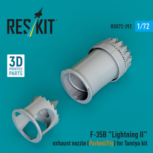 Reskit F-35B "Lightning II" exhaust nozzle (Parked/Fly) for Tamiya kit (1/72) RSU72-0292 - Image 2