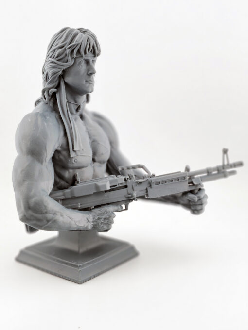 3D Print - 1/6 Rambo Bust (Unpainted & Unassembled) - Image 3