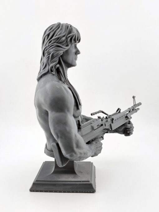 3D Print - 1/6 Rambo Bust (Unpainted & Unassembled) - Image 5