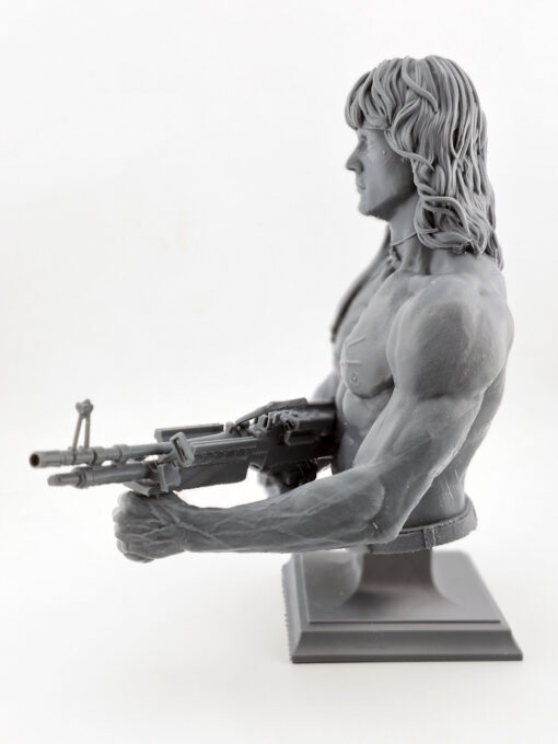 3D Print - 1/6 Rambo Bust (Unpainted & Unassembled) - Image 6