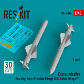 Reskit Exocet missiles (2 pcs) (3D Printed) (1/48) RS48-0506