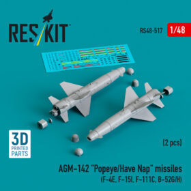Reskit AGM-142 "Popeye/Have Nap" missiles (2 pcs) (3D Printed) (1/48) RS48-0517