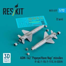 Reskit AGM-142 "Popeye/Have Nap" missiles (2 pcs) (3D Printed) (1/72) RS72-0517