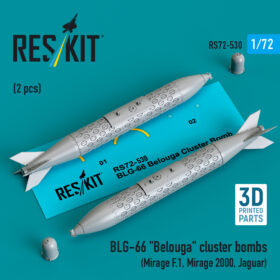 Reskit BLG-66 "Belouga" cluster bombs (2 pcs) (3D Printed) (1/72) RS72-0530