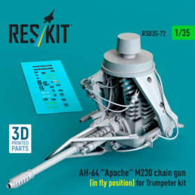 Reskit AH-64 "Apache" M230 chain gun (in fly position) for Trumpeter kit (1/35) RSU35-0072