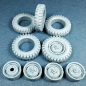 Minor 1/24 Land Rover 7,50 NATO wheels for Italeri 248009