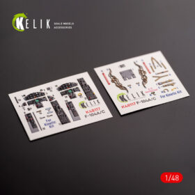 Kelik F-104 A/C - interior 3D decals for Kinetic kit (1/48) K48117