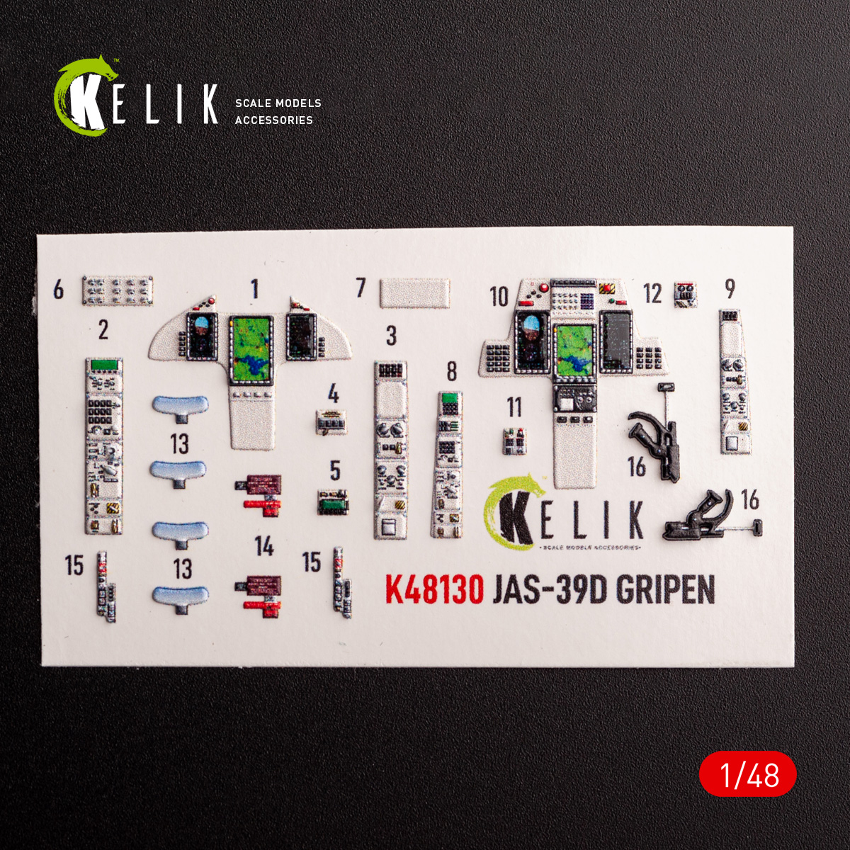 Kelik Jas-39 D - interior 3D decals for Italeri kit (1/48) K48130 - Image 2
