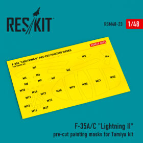 ResKit 1/48 F-35 A/С "Lightning II" pre-cut painting masks for Tamiya kit (1/48) RSM48-0023