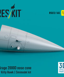 Alternative view of Reskit Mirage 2000D nose cone for Kitty Hawk / Zimimodel kit (3D Printed) RSU32-0165