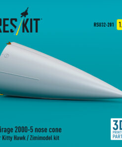 Alternative view of Reskit Mirage 2000-5 nose cone for Kitty Hawk / Zimimodel kit (3D Printed) RSU32-0201