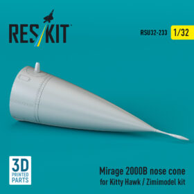Reskit Mirage 2000B nose cone for Kitty Hawk / Zimimodel kit (3D Printed) RSU32-0233