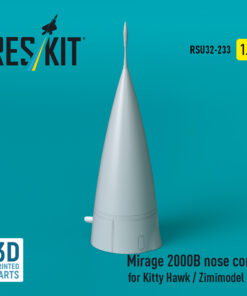 Alternative view of Reskit Mirage 2000B nose cone for Kitty Hawk / Zimimodel kit (3D Printed) RSU32-0233