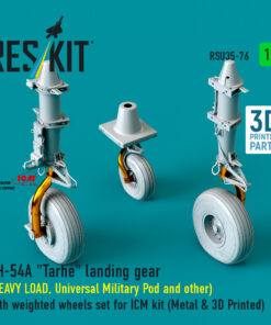 Reskit CH-54A "Tarhe" landing gear (HEAVY LOAD, Universal Military Pod and other) with weighted wheels set for ICM kit (1/35) RSU35-0076