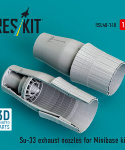 Alternative view of Reskit Su-33 exhaust nozzles for Minibase kit (3D Printed) RSU48-0148