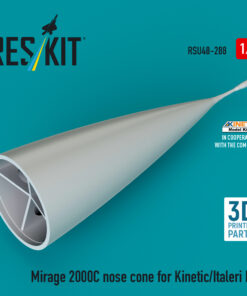 Alternative view of Reskit Mirage 2000C nose cone for Kinetic/Italeri kit (3D Printed) RSU48-0288