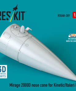 Alternative view of Reskit Mirage 2000D nose cone for Kinetic/Italeri kit (3D Printed) RSU48-0289